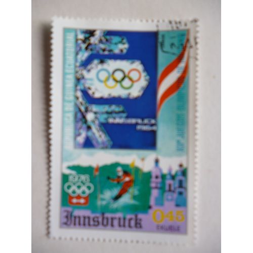 Timbre "Guinée Équatoriale:Jeux Olympiques :Innsbrück 1976 : Innsbrück 1964".