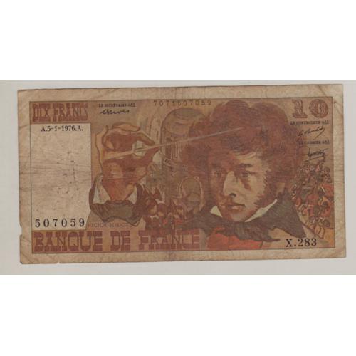 1 Billet De 10 Francs Hector Berlioz 1976 