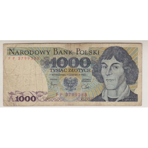 1 Billet 1000 Tysiac Zlotych Narodowy Bank Polski 1982