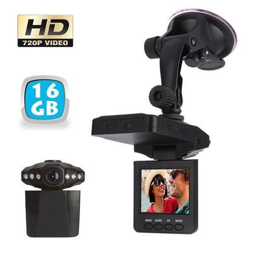 Caméra sport embarquée boite noire auto HD 720p vision nocturne 16 Go