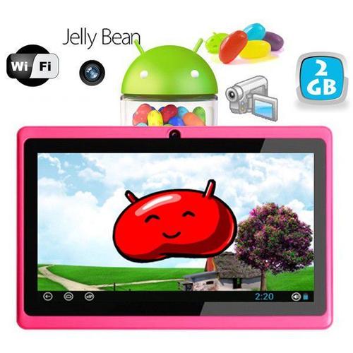 Tablette Tactile 7 Pouces Multi Touch Android 6.0 Google Play Wifi 3D Rose + SD 4Go YONIS