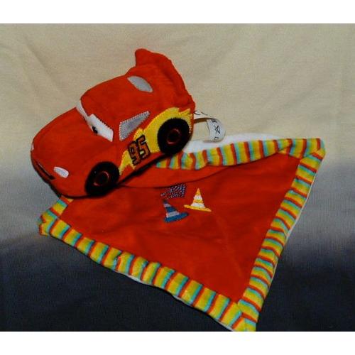 Peluche Doudou Voiture Flash Mc Queen CARS Disney Pixar - 20 cm Nicotoy