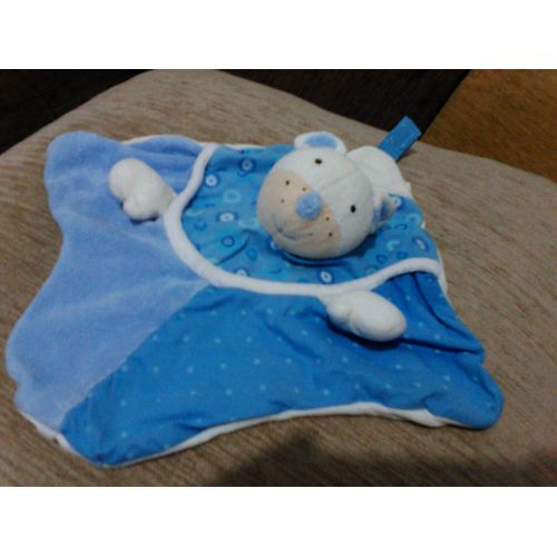 Doudou Plat Bleu Ours/Chien/Lapin Baby Sun