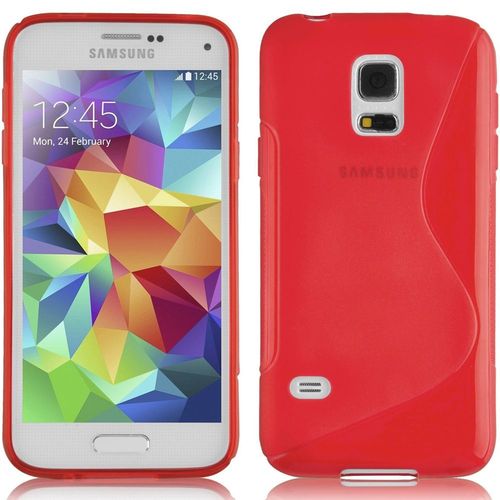 Coque Housse S-Line Rouge Samsung Galaxy S5 Mini