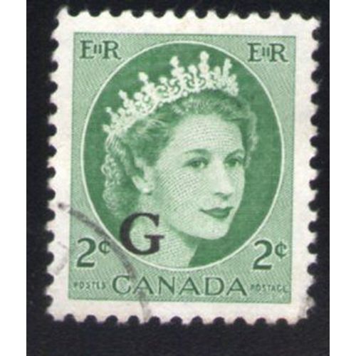 Canada 1956 Oblitéré Rond Used Stamp Queen Reine Elizabeth Ii Surcharge G