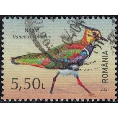 Roumanie 2021 Oblitéré Used Oiseau Vanellus Vanellus Vanneau Huppé Y&t Ro 6677 Su
