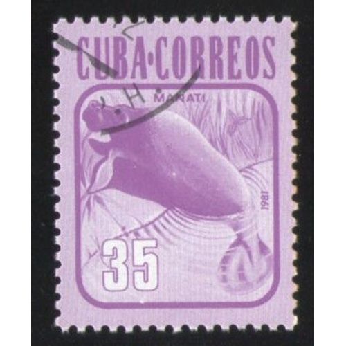 Cuba 1981 Oblitéré Rond Used Stamp Animaux Manatee Lamantin