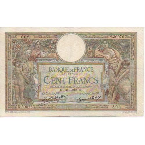 Billet 100 Francs Type Olivier Merson 1931