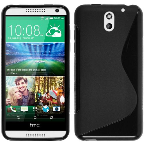 Housse Coque Souple En Gel S-Line Noire Pour Htc Desire 610