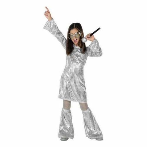 Costume For Children Silver Disco Girl  5 To 6 Years