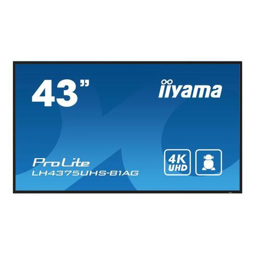 iiyama ProLite LH4375UHS-B1AG - Classe de diagonale 43" (42.5" visualisable) écran LCD rétro-éclairé par LED - signalisation numérique - avec lecteur multimédia intégré, SDM Slot PC - Android -...