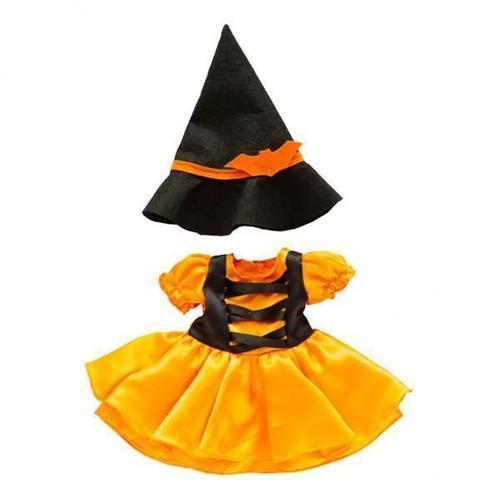 Segolike 4 Pièces Costume D'halloween Fait À La Main 18 Pouces Robe De Poupée Américaine Chapeau Robe Jack O'lantern