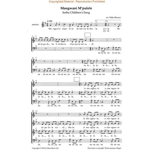 Hamba Lulu 5 Afric Songs Satb/Option Percu