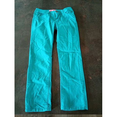 Jean Turquoise Fille Taille 34 Cache Cache Très Bon État
