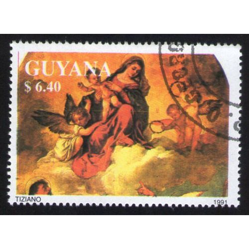 Guyana 1991 Oblitéré Rond Used Stamp Peinture De Tiziano Vecellio