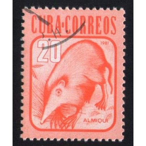Cuba 1981 Oblitéré Rond Used Stamp Animaux Mammifère Almiqui Solénodonte