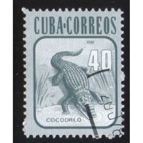 Cuba 1981 Oblitéré Used Stamp Animaux Reptiles Crocodile