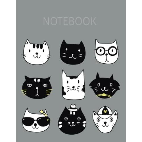 Notebook: Cute Cats Collection Notebook - Lined Notebook Journal (College Ruled Paper) - Soft Cover - 120 Pages - 8,5 X 11 Inches (Letter Size)