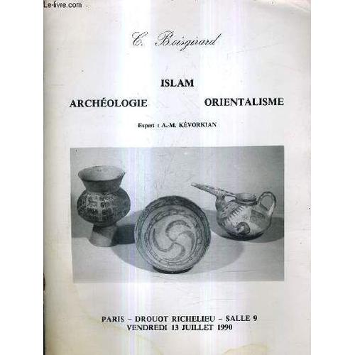 Catalogue De Vente Aux Encheres - Art D'orient Archeologie Islam Orientalisme Textiles Coptes - Vendredi 13 Juillet 1990 A 14h30 - Hotel Drouot Salle 9.