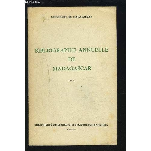 Bibliographie Annuelle De Madagascar 1968 : Bibliographies/Catalogues + Périodiques/Revues + Annuaires + Almanachs/Calendriers + Philosophie + Religion...Etc.