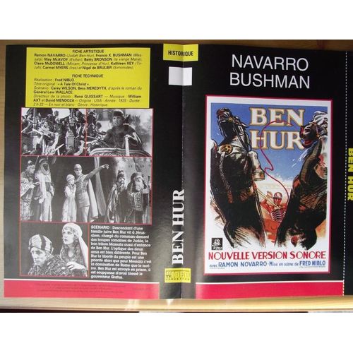 Tv Video.Jaquette Du Film.Ben Hur.Réalisation.Fred Niblo Avec Ramon Navarro Francis X Bushman May Mcavoy Année 1925