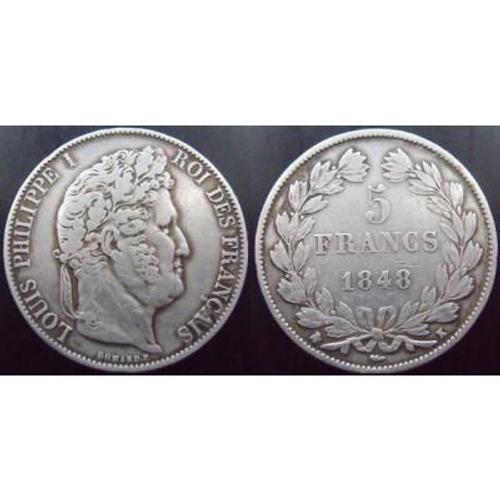 5 Francs Argent Louis Philippe 1848k