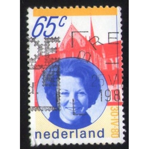 Pays Bas 1981 Oblitéré Used Stamp Queen Reine Beatrix Avec Église En Fond