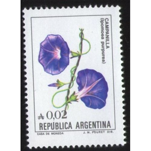 Argentine 1985 Neuf Stamp Flower Fleur Ipomoea Purpurea Volubilis
