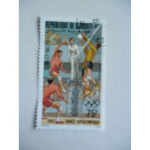 Timbre "Djibouti :Jeux Olympiques De Moscou 1980 : Volley Ball".