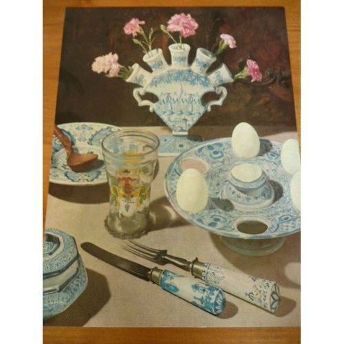 Vaisselle Ancienne - Faience De Nuremberg Et D'ansbach - Photos Pour Publicité Pharmaceutique Ancienne Pour Cholipin Des Laboratoires Geigy - Vase À 5 Branches - 1759