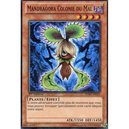 Yu-Gi-Oh Mandragora Colonie Du Mal Ha07-Fr015 Super Rare