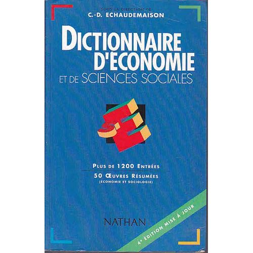 Dictionnaire D'économie Et De Sciences Sociales