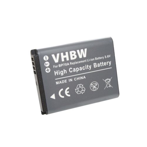 Batterie Li-Ion 500mAh pour appareil photo SAMSUNG ES73, WB30F, WP10, ST60, ST70, remplace le modèle BP70a, BP-70a