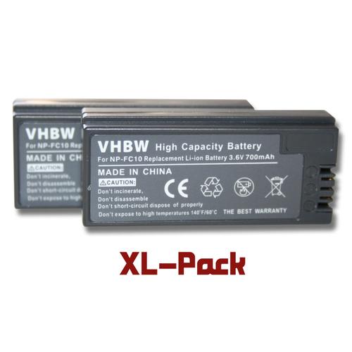 vhbw set de 2 batteries 700mAh pour appareil photo SONY DSC-F77, DSC-FX77, DSC-P (Cyber-shot Point & Shoot) Serie comme NP-FC10, NP-FC11