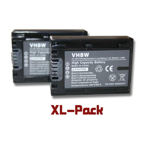 vhbw set de 2 batteries 600mAh pour caméscope Sony NEX-VG10, NEX-VG10E, NEX-VG20, NEX-VG20E