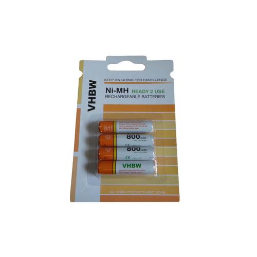 vhbw 4x AAA Micro batteries pour télémètre laser, compatible avec Bosch DLE 40, DLE 70, PLR 15