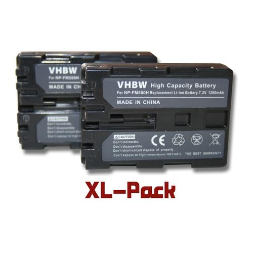 2 batteries 1200mAh pour appareil photo Sony Alpha SLT-A77VK, SLT-A77VQ, SLT-A99, SLT-A57K, SLT-A58, SLT-A58K, SLT-A58M, SLT-A58Y remplace NP-FM500H