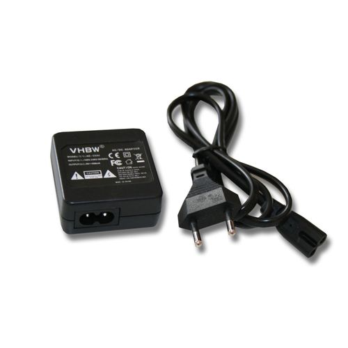 vhbw Bloc d'alimentation, chargeur adaptateur compatible avec Casio Exilim EX-FH20, EX-FS10, EX-FH100, EX-G1 appareil photo, caméra vidéo - Câble 0,5m