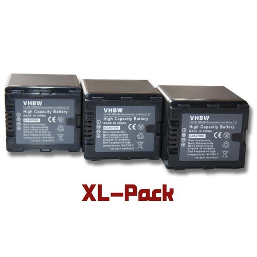 3 batteries 2200mAh pour caméscope Panasonic HC-X900, HC-X900M, HC-X909
