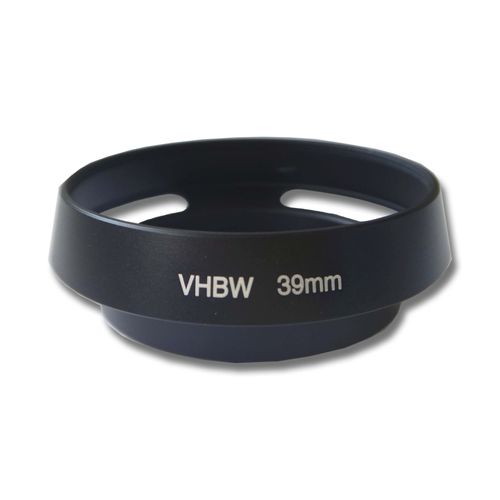 vhbw Pare-soleil pour objectif 39mm - Cache, noir, métal, rond