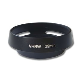 vhbw Pare-soleil pour objectif 39mm - Cache, noir, métal, rond
