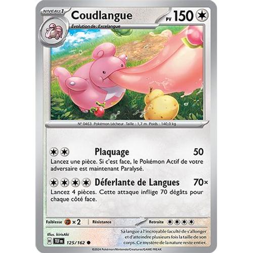 Carte Pokémon - Coudlangue - 125/162 - Ev5 Forces Temporelles Sous Sleeve - Choupine50 -