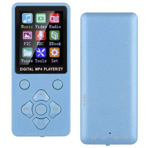 T1 Music MP3 MP4 Player Bluetooth Support 32G Carte mémoire Boutons en forme de croix Bleu