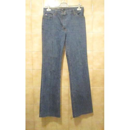 Jean Bleu Foncé Marque Autre Ton, Coupe Droite Bas Des Jambes Large, T. 36