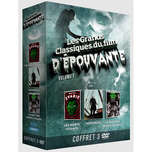 Dvd Les Grands Classiques Du Film D'épouvante Vol 1 : Les Morts-Vivants - Nosferatu - La Nuit Des Morts-Vivants (Coffret Prestige 3 Dvd)