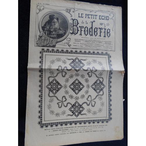 Le Petit Echo De La Broderie N°41 De 1907