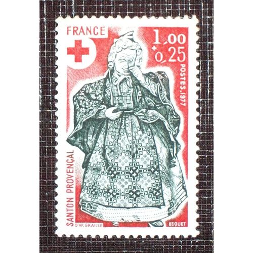 France N° 1960 Neuf Sans Charnière De 1977 - 1f + 25c « Santons De Provence (Croix-Rouge) »