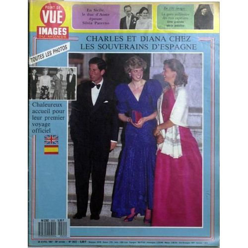 Point De Vue Images Du Monde N° 2022 Du 30/04/1987 - En Sicile - Le Duc D'aoste Epouse Silvia Paterno. La Geste Millenaire Des Rois Capetiens. Charles Et Diana Chez Les Souverains D'espagne.
