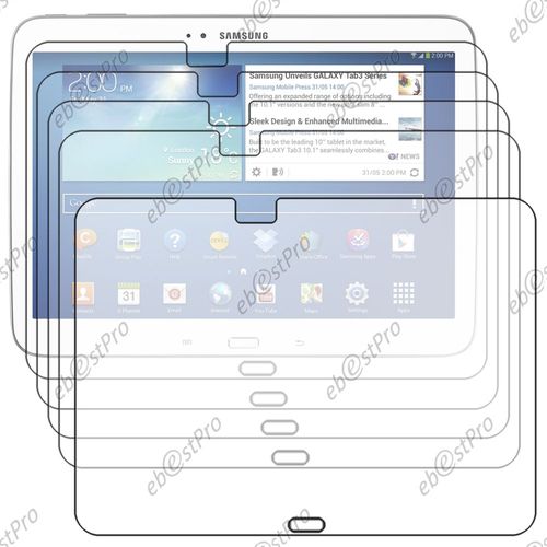Ebeststar ® Pour Samsung Galaxy Tab 3 10.1 Gt-P5210 / 10 Pouces P5200 P5220 Lot X5 Protection Film D'écran Anti Rayures Anti Traces