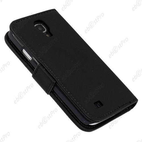 Ebeststar ® Pour Samsung Galaxy S4 I9500 I9505 Housse Portefeuille Coque Etui Protection Folio + Film D'écran, Couleur Noir